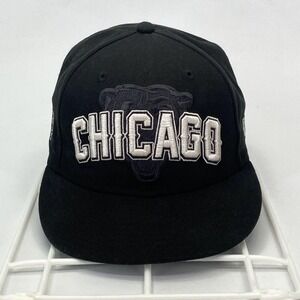 New Era‎ Chicago Bears Plain Logo Embroidered Spell Out Fitted Hat 7 1/8